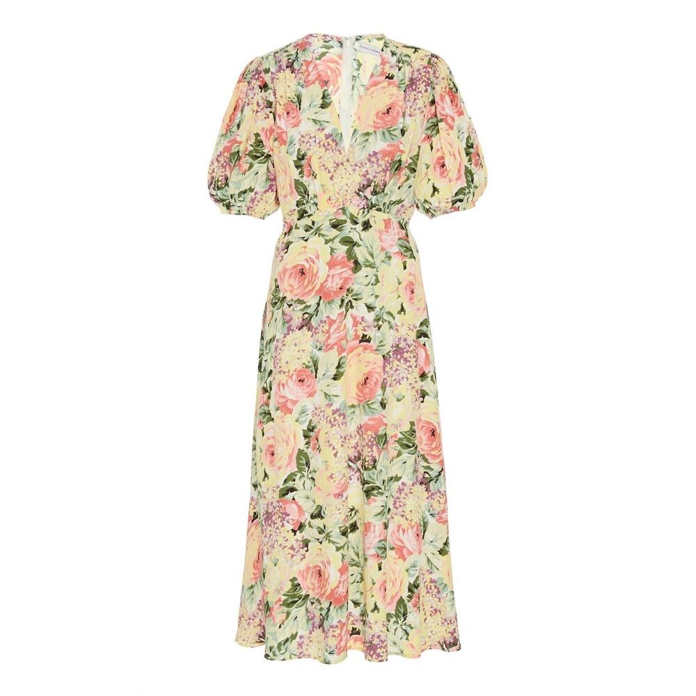 Faithfull The Brand Anthropologie Vittoria Midi Tea Dress‎ // Size US 4 Small